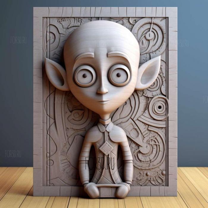 Megamind movie 4 stl model for CNC